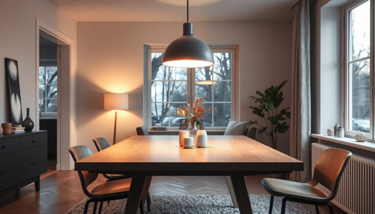 Lampe Over Spisebord – Guide til valg, højde, lumen og installation